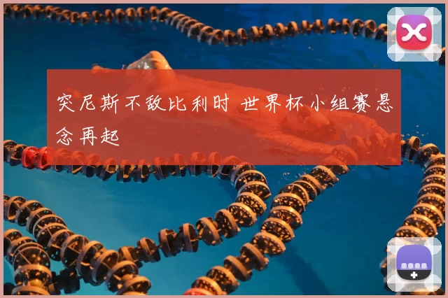 突尼斯不敌比利时 世界杯小组赛悬念再起