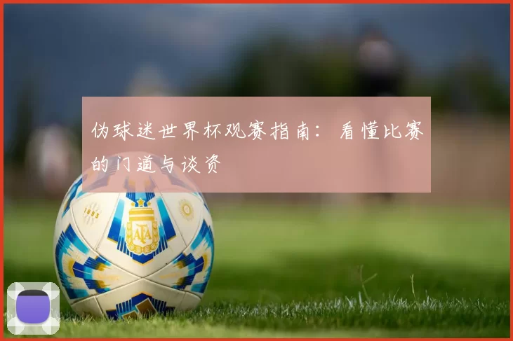 伪球迷世界杯观赛指南：看懂比赛的门道与谈资