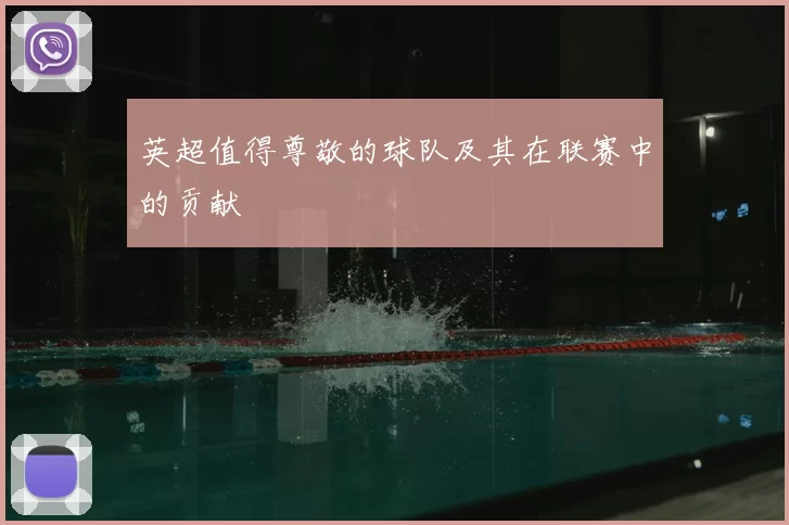 英超值得尊敬的球队及其在联赛中的贡献